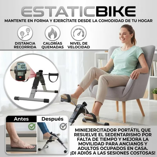 ESTATICBIKE - MINI BICICLETA ESTÁTICA PLEGABLE