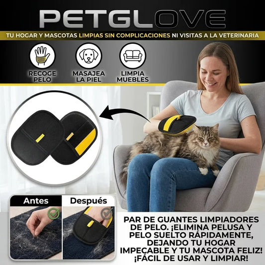 PETGLOVE - GUANTE REMOVEDOR DE PELO PARA MASCOTA